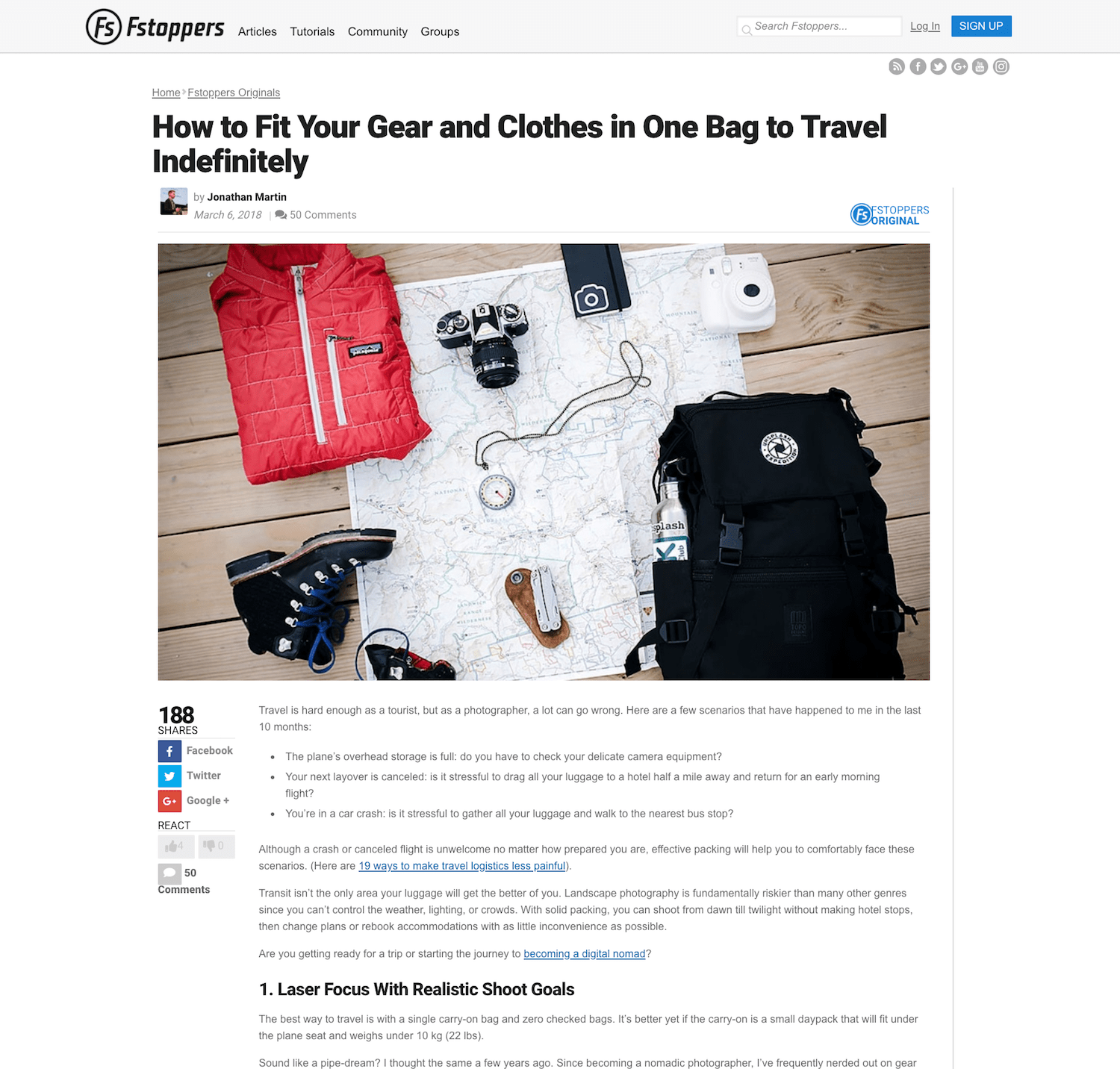 One Bag Travel and Packing List